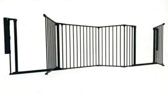 Safetots Two Door Multi Panel Solution For Up And Down Staircases, Black, 298Cm Of Length, Includes 2 Door Opening Panels