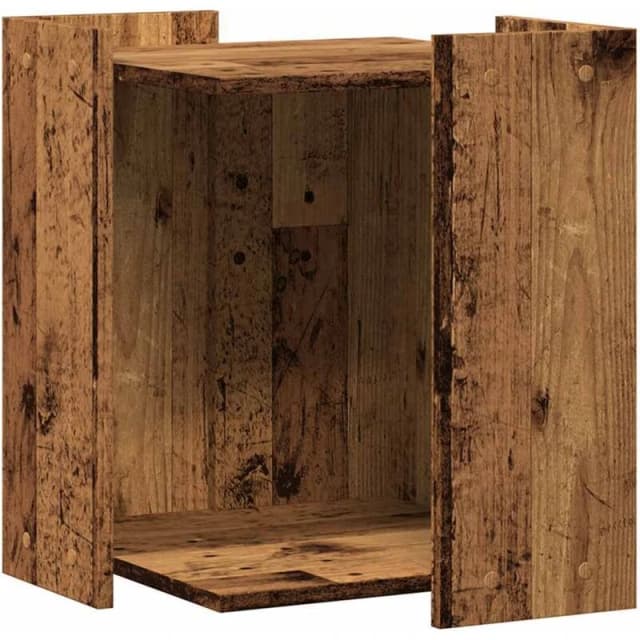 vidaXL Cat Litter Box Enclosure Old Wood 42x42x51cm Engineered Wood, Brown 857749
