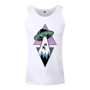 Grindstore Mens Alien Abduction Vest Top (M) (White)
