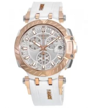 Tissot T-Sport T-Race White Dial White Rubber Strap Mens Watch T115.417.27.011.01 T115.417.27.011.01