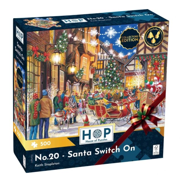 The House Of Puzzles No. 20 - Santa Switch On 500 Piece Jigsaw Puzzle Multicolor Unisex 500 Piece