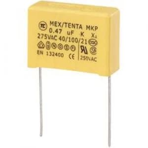 MKP X2 suppression capacitor Radial lead 0.47 uF 275 V AC 10 22.5mm L x W x H 26.5 x 10 x 19mm MKP X2