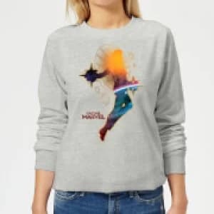 Captain Marvel Nebula Flight Womens Sweatshirt - Grey - L