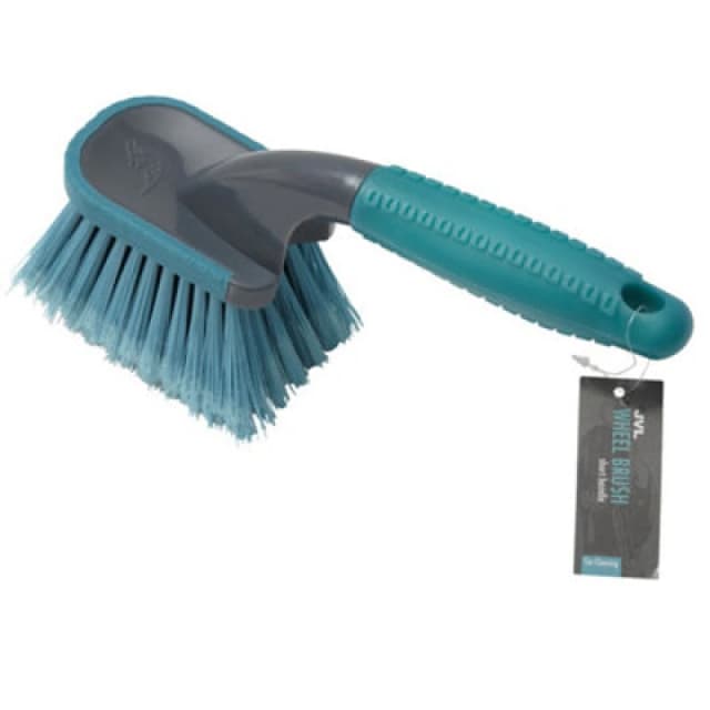 JVL Car Bike Care Cleaning Range Wheel Brush - Short Blue