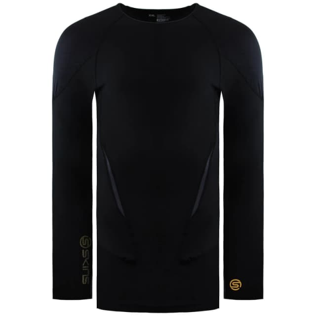 Skins Mens Series-3 400 Black Baselayer Top Size: XS Black Male XS
