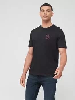 HUGO Dimento Chest Logo T-Shirt - Black Size M Men