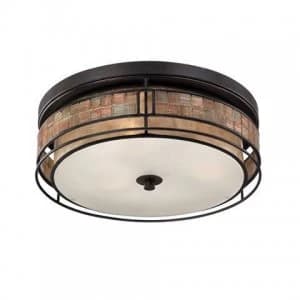 3 Light Large Flush Mount Ceiling Light Renaissance Copper, E27