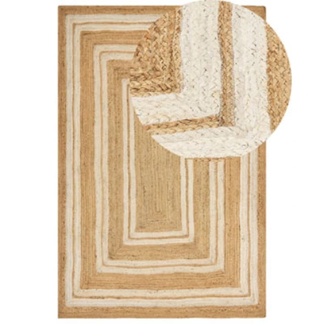 Beliani Rug Elmali Beige 200 X 300 Cm Jute