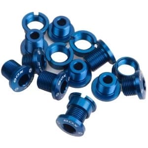 Box Spiral 7075 Alloy Chainring Bolts Blue