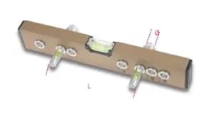 Beta Tools 357F3 3 Vial Spirit Level Ø: 3/8"/1/2" L:90-220mm 003570100