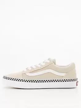 Vans Old Skool Junior Trainers - Beige, Beige, Size 4 Older