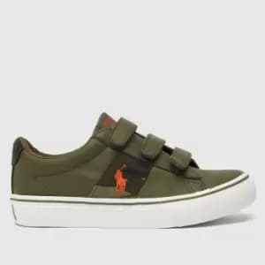 Polo Ralph Lauren Khaki Sayer Boys Junior Trainers