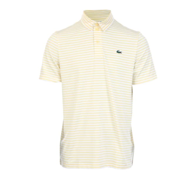 Lacoste Regular Fit UV Protect Golf Polo Shirt White Yellow male M