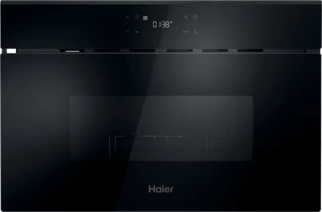 Haier H38SIDBF7XK 24 Litre 39cm High, Built In Small Microwave With Grill - Black