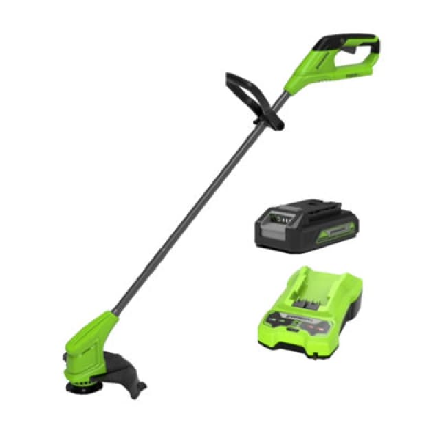 Greenworks ST24B 24v Cordless Grass Trimmer 250mm ST24B216-01 Batteries: 1 x 2ah Li-ion