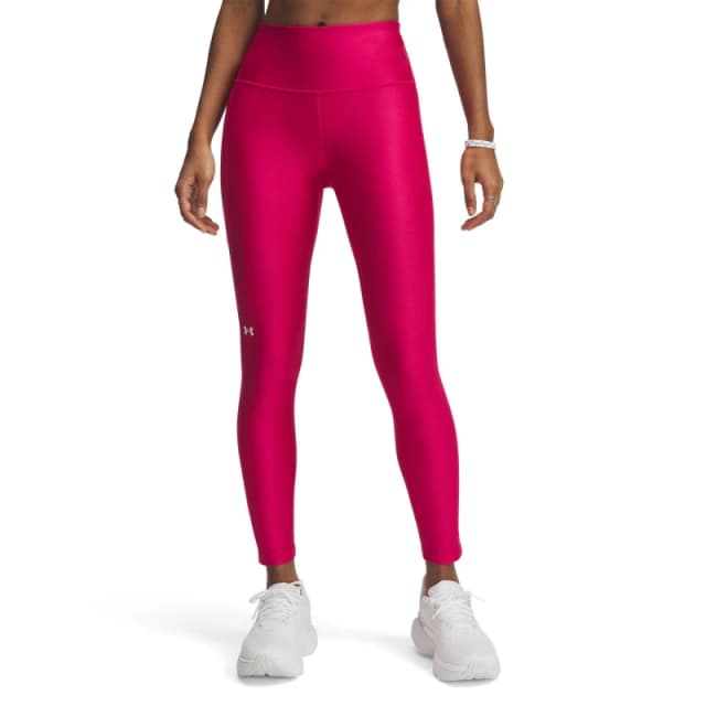 Under Armour HeatGear No-Slip Waistband Ankle Leggings Womens Fuchsia/White female 10 (S)