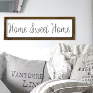 KZM365 Brown White Black Decorative Framed MDF Painting