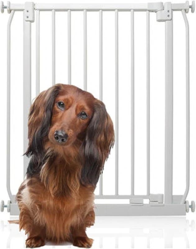 Bettacare Elite Pressure Dog Gate, 107Cm - 116Cm, Matt White, Pressure Fit Pet Gate For Dog And Puppy