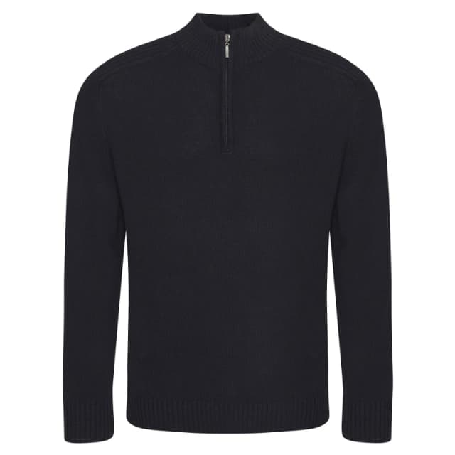 Ecologie Ecologie Men Wakhan Knitted Quarter Zip Sweatshirt in Black Size: X-Small Black XS Male 5063470039807