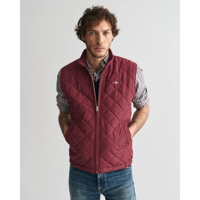 Gant Quilted Windcheater Vest - Red Red M