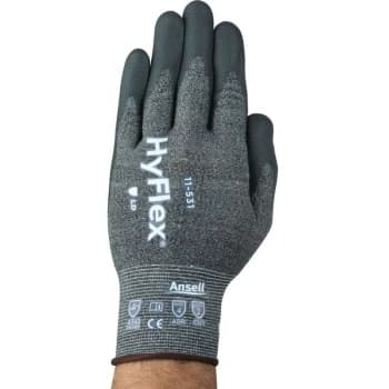 Cut Resistant Gloves, Nitrile Palm Coated, Grey/Black, Size 8 - Ansell