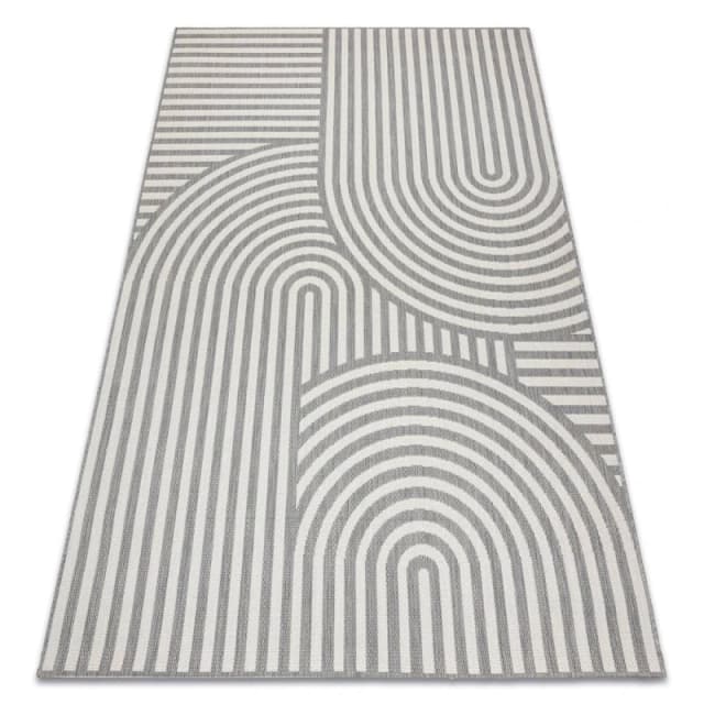 RugsX Flat Rug in Grey Size: 120cm x 170cm Grey Unisex 120cm x 170 cm