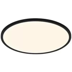 Nordlux Oja Dimmable Integrated LED Semi Flush Light Black 3000/4000K IP54