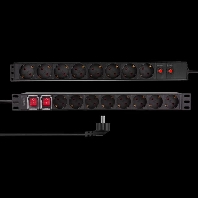 LogiLink 19" PDU 16 x CEE 7/3 socket . with overload protection a