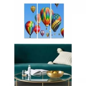 MDF158177021 Multicolor Decorative MDF Painting (3 Pieces)