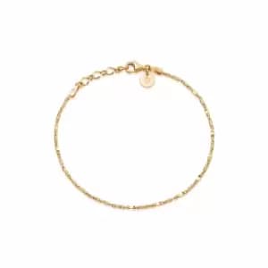 Daisy London Jewellery 18ct Gold Plated Sterling Silver Isla Tidal Twist Anklet 18Ct Gold Plate