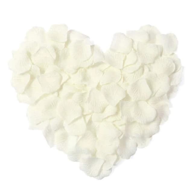 Shatchi 100pcs Ivory Silk Rose Petals Wedding Mothers Day Wedding Confetti Anniversary Table Decorations White