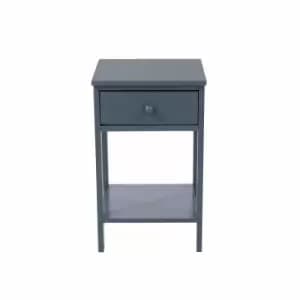 Options Blue Shaker 1 Drawer Petite Bedside Cabinet Blue
