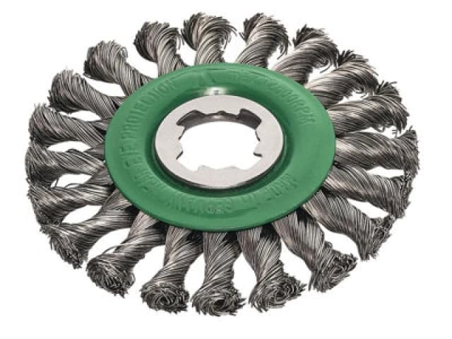 Lessmann X Lock Non Sparking Stainless Steel Knotted Wire Wheel 473.81X Diameter: 125mm