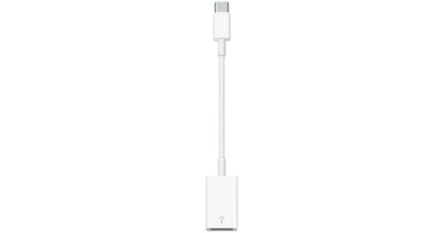 Apple - USB adapter - 24 pin USB-C (M) to USB Type A (F) - Thunderbolt 3 MW5L3ZM/A