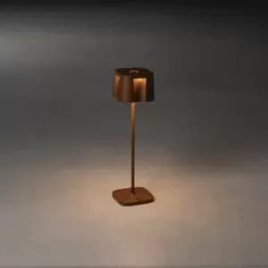 Nice Outdoor Effect Table Lamp USB 2700K, 3000K Dimmable Square Rust, IP54