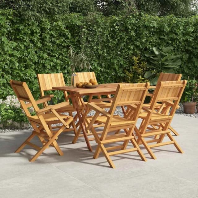 VIDAXL Folding Garden Chairs 6 pcs 55x61x90cm Solid Wood Teak Vidaxl 8720845743901