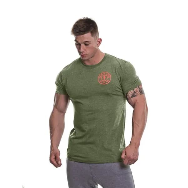 Golds Gym Basic Left Chest T-Shirt Mens - Green S