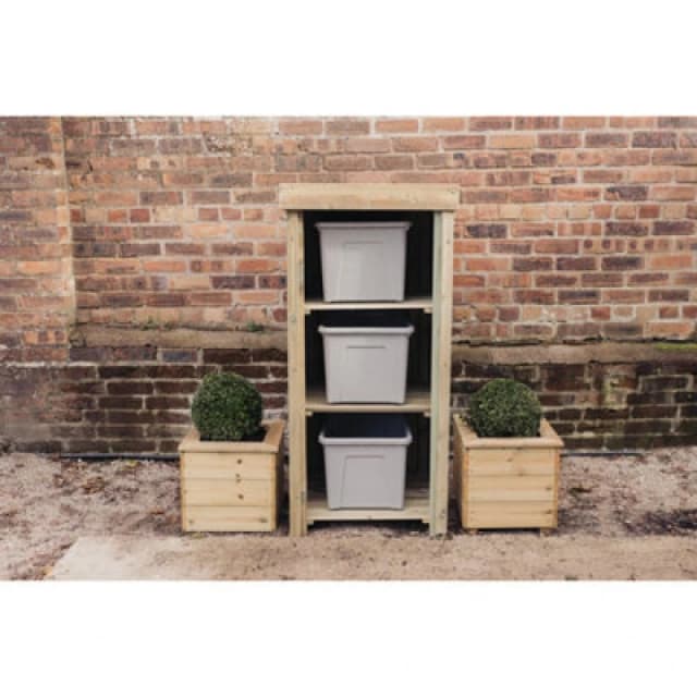 Churnet Valley Garden Furniture Ltd Recycle Store Without Door - Timber - L75 X W67 X H141cm - Partially Assembled