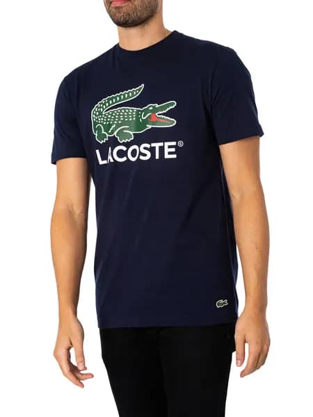 Lacoste Logo Graphic T-Shirt Blue Marine L