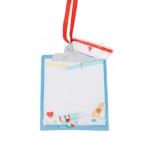 Thank You Personalisable Nurse Hanging Ornament