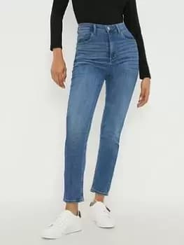 Dorothy Perkins Comfort Stretch Slim Jean - Mid Wash, Blue, Size 12, Women