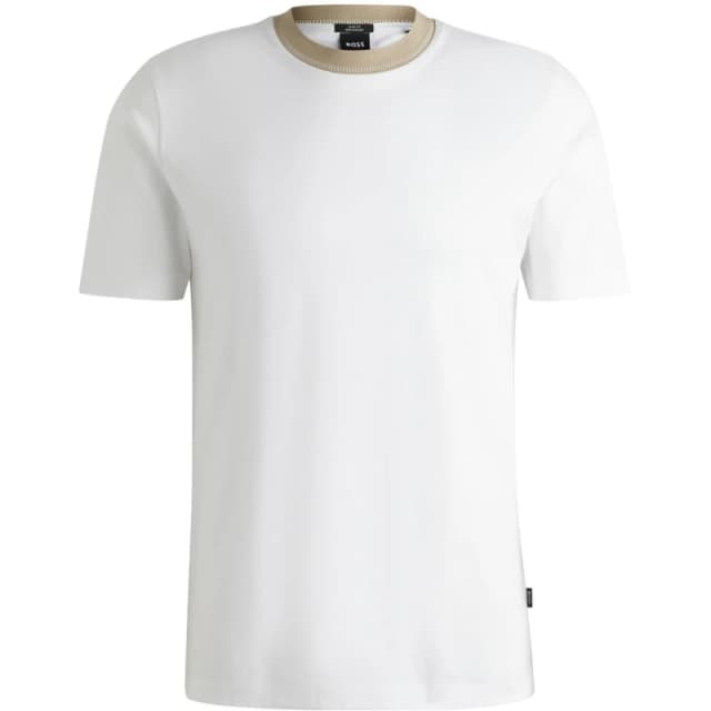 Boss Mens H-Tessler Cotton T-Shirt White 100 male Small