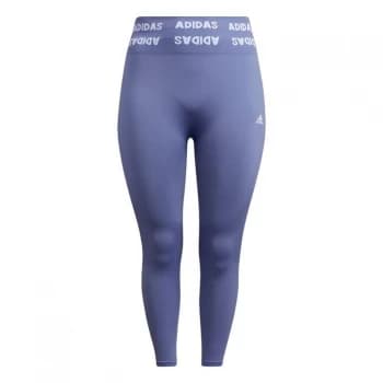 adidas Training Aeroknit 7/8 High-Rise Tights (Plus Size) - Orbit Violet