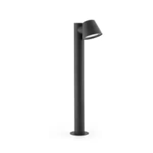 Gina 1 Light Outdoor Bollard Light Dark Grey IP44, GU10