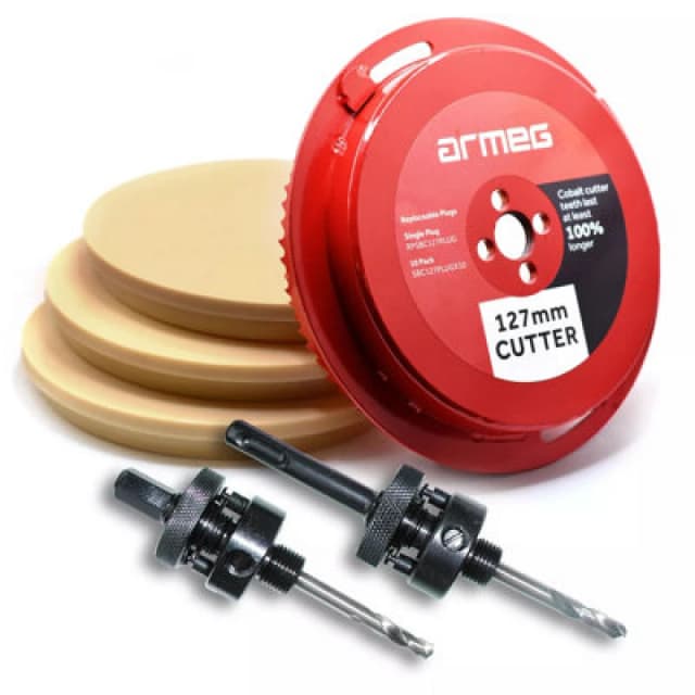 Armeg 127mm Diameter Complete Solid Board Cutter Set SBC