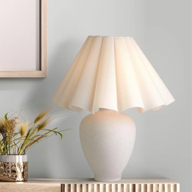 SO'HOME Sandy Scallop Shade Table Lamp White ONE SIZE