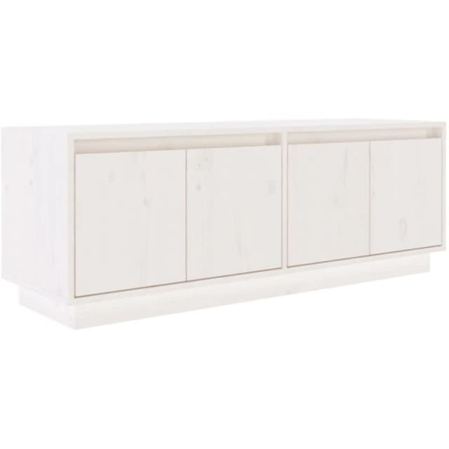 VIDAXL TV Cabinet White 110x34x40cm Solid Wood Pine Vidaxl 8720286904886
