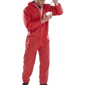 Click Once Disposable Boilersuit 2XL Red Ref BCOC10REXXL Pack 50 Up to