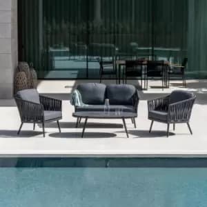 Monterrey 2 Seat Sofa Set - Thin Rope Weave - Grey