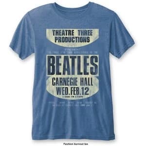 The Beatles - Carnegie Hall Unisex Large T-Shirt - Blue